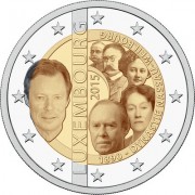Люксембург 2015 2 евро 125 лет династии Нассау-Вейльбург