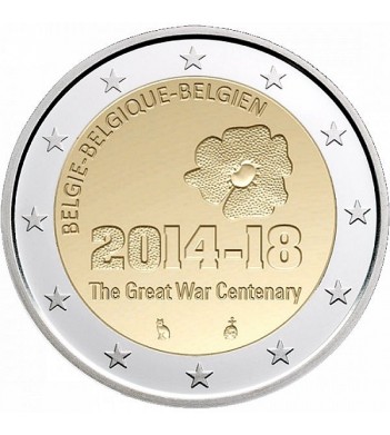 Бельгия 2014 2 евро Первая мировая война