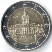 Германия 2018 2 евро Берлин F