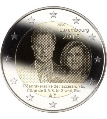 Люксембург 2015 2 евро 15 лет престола Герцога Анри