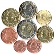 Бельгия Набор 8 монет евро 1999-2015 (1-50 центов, 1-2 евро)