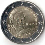 Германия 2018 2 евро Гельмут Шмидт D