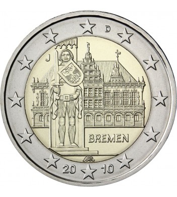 Германия 2010 2 евро Бремен F