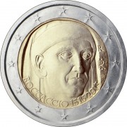 Италия 2013 2 евро Джованни Боккаччо