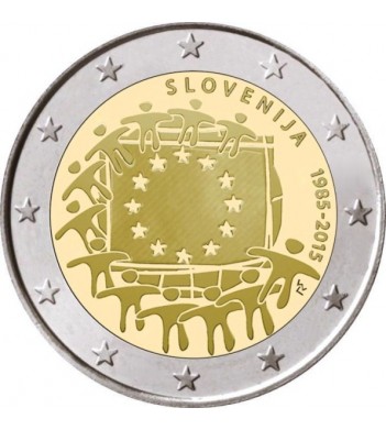 Словения 2015 2 евро 30 лет Флагу Европы ЕС