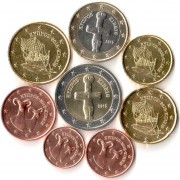 Кипр Набор 8 монет евро 2008 (1-50 центов, 1-2 евро)