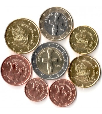 Кипр Набор 8 монет евро 2008 (1-50 центов, 1-2 евро)