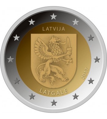 Латвия 2017 2 евро Латгале