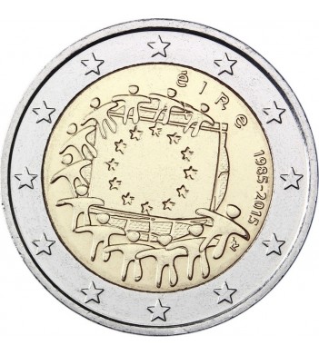 Ирландия 2015 2 евро 30 лет флагу Европейского союза