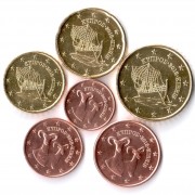 Кипр Набор 6 монет евро 2015 (1-50 центов)