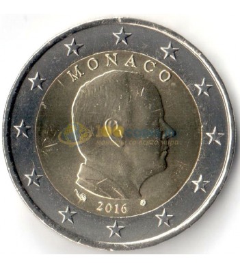 Монако 2016 2 евро Князь Альберт II