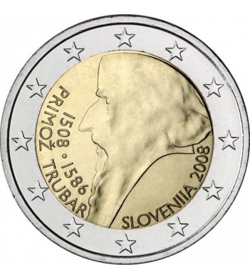Словения 2008 2 евро Примож Трубар