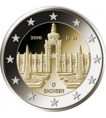 Германия 2016 2 евро Саксония F