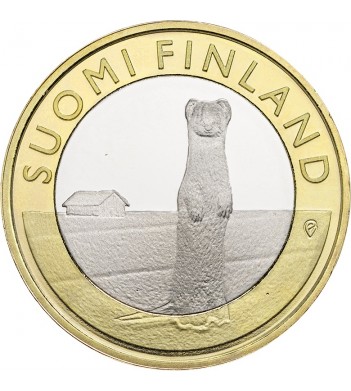 Финляндия 2015 5 евро Горностай