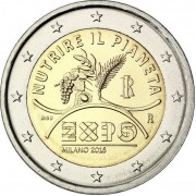 Италия 2015 2 евро Экспо Милан