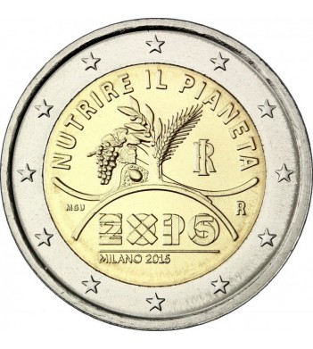 Италия 2015 2 евро Экспо Милан