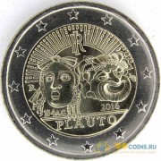Италия 2016 2 евро 2200 лет со дня смерти Тита Макция Плавта