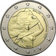 Мальта 2014 2 евро 50 лет независимости