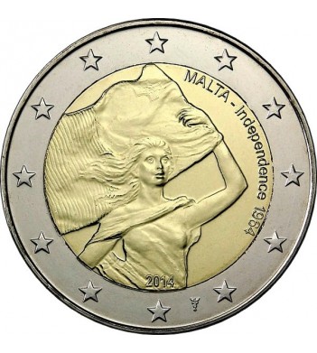 Мальта 2014 2 евро 50 лет независимости