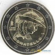 Италия 2016 2 евро 550 лет со дня смерти Донателло
