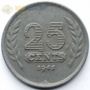 Нидерланды 1941 25 центов (цинк)