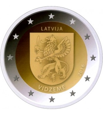 Латвия 2016 2 евро Видземе