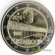 Люксембург 2016 2 евро 50 лет моста герцогини Шарлотты