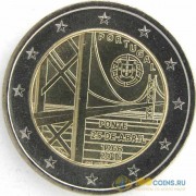 Португалия 2016 2 евро 50 лет моста имени 25 апреля