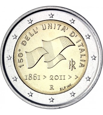 Италия 2011 2 евро 150 лет объединения Италии