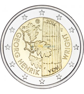 Финляндия 2016 2 евро Георг Хенрик фон Вригт