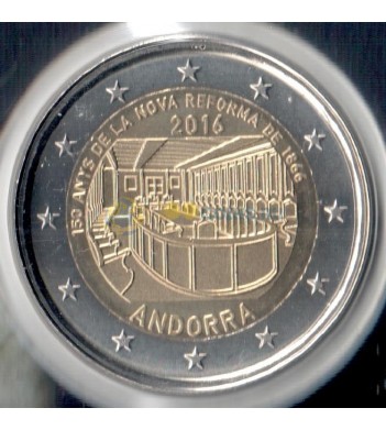 Андорра 2016 2 евро 150 лет реформе