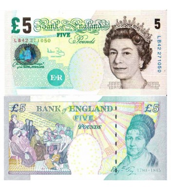 Великобритания бона 5 фунтов 2002