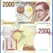 Италия бона 2000 лир 1990