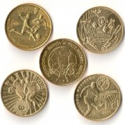Польша набор 5 монет 2002-2013 Футбол