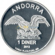 Андорра 2013 1 динер Орел (серебро) 1oz