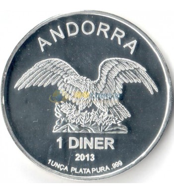 Андорра 2013 1 динер Орел (серебро) 1oz