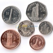 Мэн набор 6 монет 2014