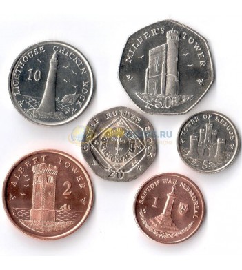 Мэн набор 6 монет 2014