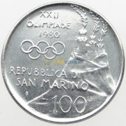Сан-Марино 1980 100 лир Олимпийские игры