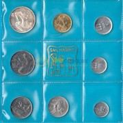 Сан-Марино 1972 набор 8 монет (запайка)