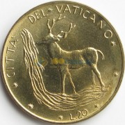 Ватикан 1974 20 лир Олень