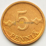 Финляндия 1977 5 пенни (медь)