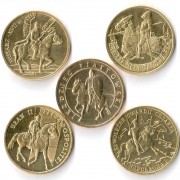 Польша набор 5 монет 2006-2011 Рыцари