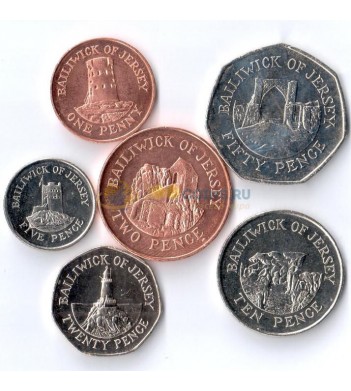 Джерси набор 6 монет 2012
