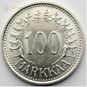 Финляндия 1958 100 марок (серебро)