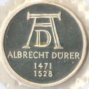 ФРГ 1971 5 марок Альбрехт Дюрер (серебро)