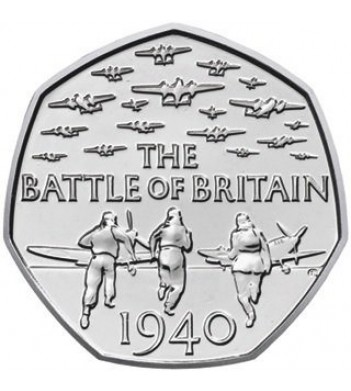 Великобритания 2015 50 пенсов Битва за Британию