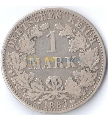 Германия 1881 1 марка A (F-VF)