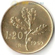 Италия 1969 20 лир