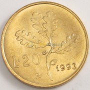 Италия 1993 20 лир